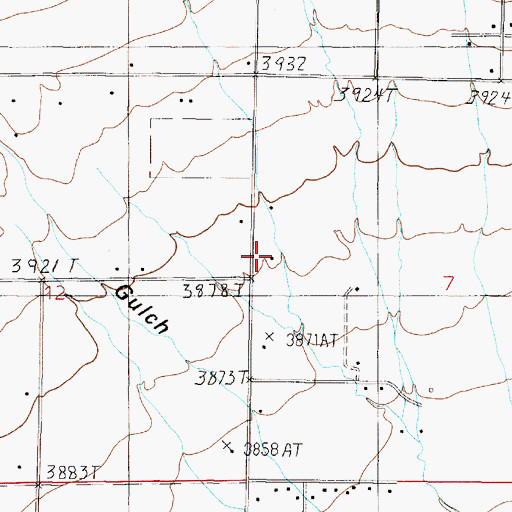 Topographic Map of 11N03W07BCCD01 Well, MT