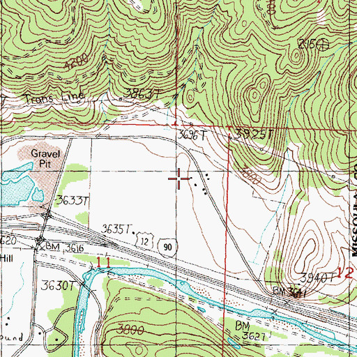 Topographic Map of 11N16W11AADC02 Well, MT