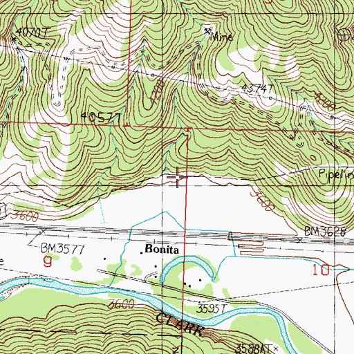 Topographic Map of 11N16W10CBBB01 Well, MT