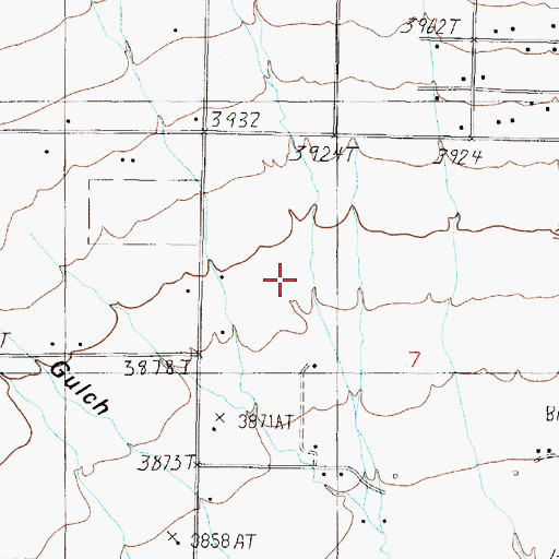 Topographic Map of 11N03W07BDBB01 Well, MT