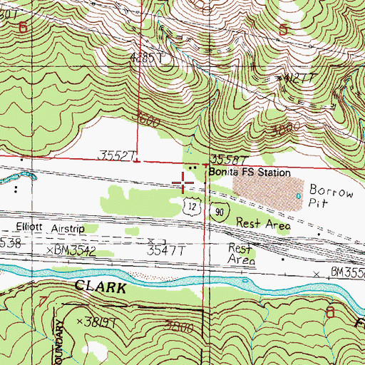 Topographic Map of 11N16W07AAAA02 Well, MT