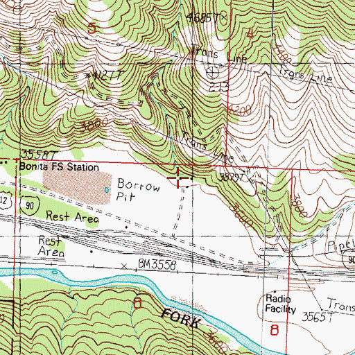 Topographic Map of 11N16W08ABBA01 Well, MT