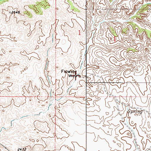Topographic Map of 11N53E01CCAC01 Well, MT