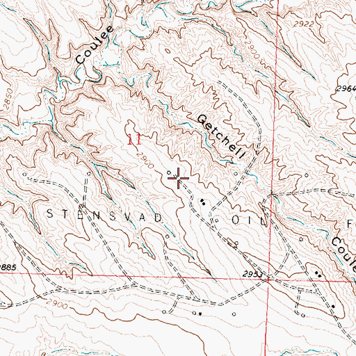 Topographic Map of 11N31E11DBD_01 Well, MT