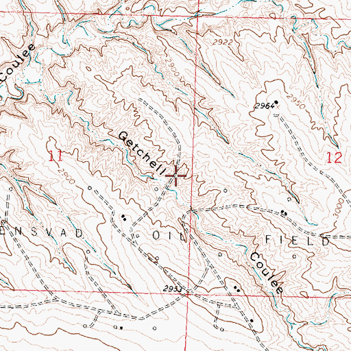 Topographic Map of 11N31E11DA__01 Well, MT