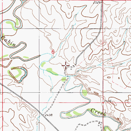 Topographic Map of 11N56E06DB__01 Well, MT