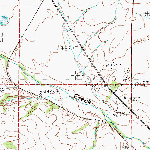 Topographic Map of 11N04W06DCCC01 Well, MT