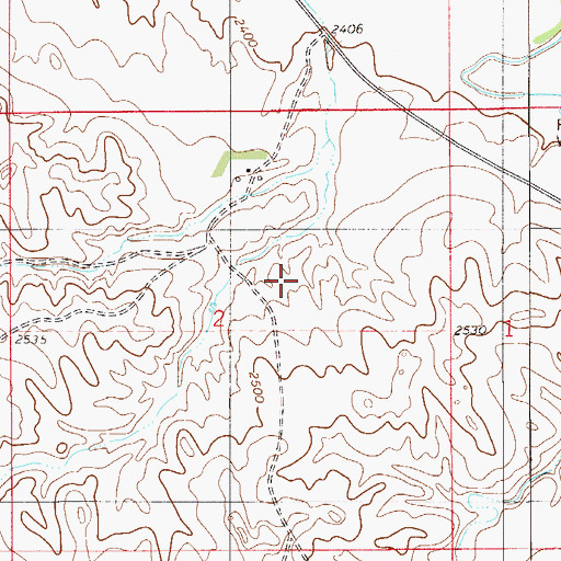 Topographic Map of 11N55E02AC__01 Well, MT