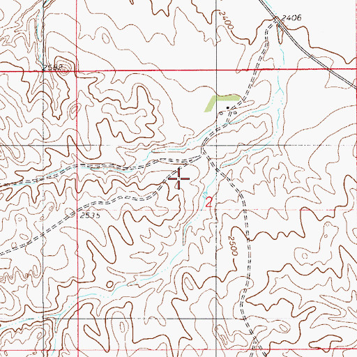 Topographic Map of 11N55E02BD__01 Well, MT