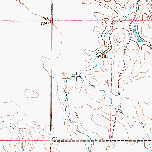 Topographic Map of 11N52E04BCDD01 Well, MT