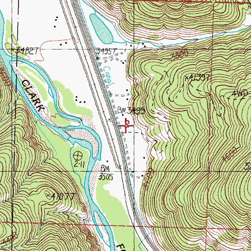 Topographic Map of 11N17W02ACDC01 Well, MT