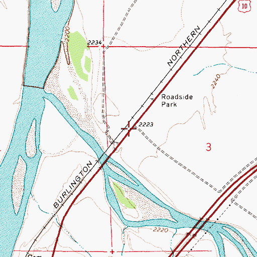 Topographic Map of 11N50E03BC__01 Well, MT
