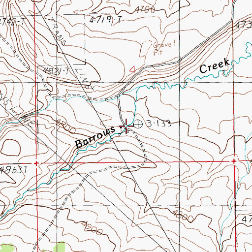 Topographic Map of 11N15E04CD__01 Well, MT