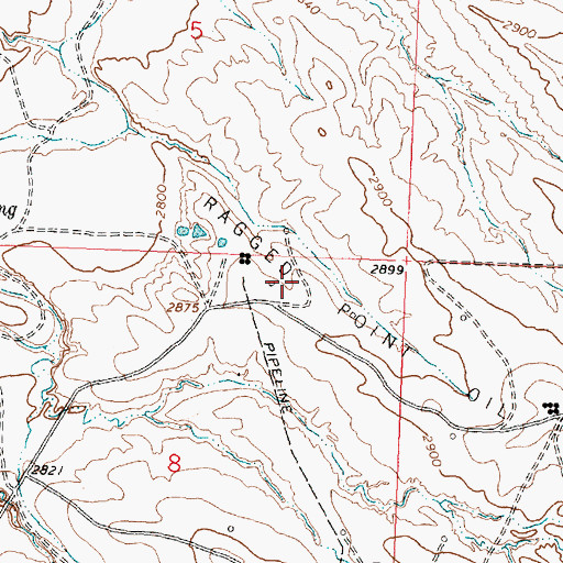 Topographic Map of 11N30E08ABA_01 Well, MT
