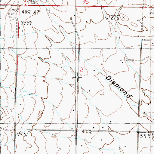 Topographic Map of 11N04W02DBBC01 Well, MT
