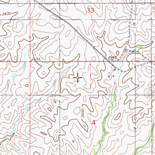 Topographic Map of 11N56E04ABDB01 Well, MT