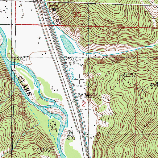 Topographic Map of 11N17W02ACBA01 Well, MT