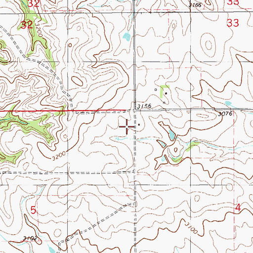Topographic Map of 11N59E04BBB_01 Well, MT