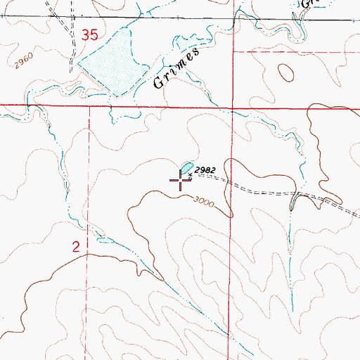 Topographic Map of 11N45E02AACD01 Well, MT