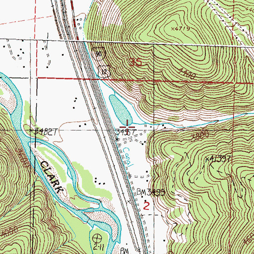 Topographic Map of 11N17W02ABB_01 Well, MT