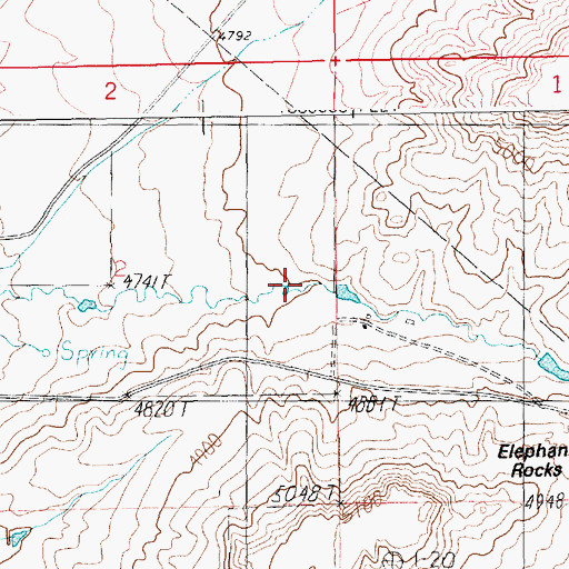 Topographic Map of 11N16E02DA__02 Well, MT