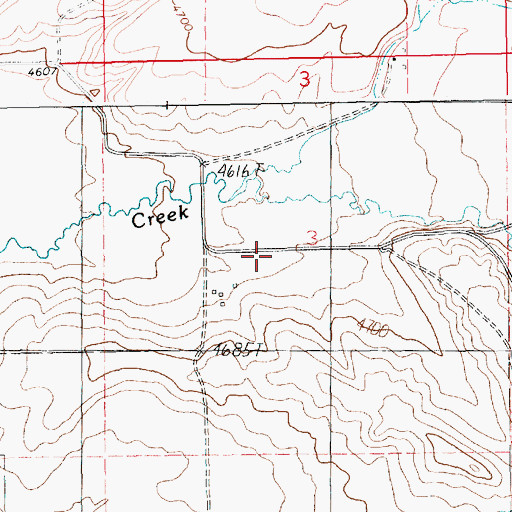 Topographic Map of 11N16E03CA__01 Well, MT
