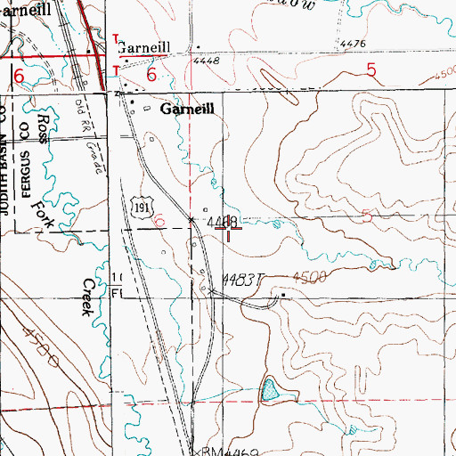 Topographic Map of 11N16E05CB__01 Well, MT