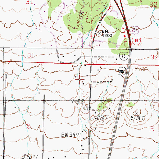 Topographic Map of 11N03W18DDDD01 Well, MT