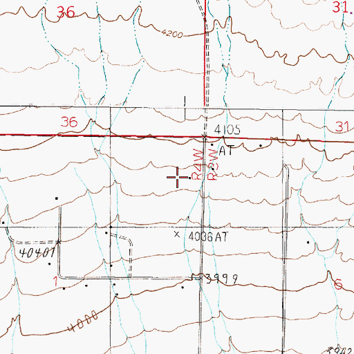 Topographic Map of 11N04W01AADA01 Well, MT