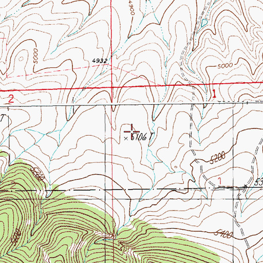 Topographic Map of 11N14E01BB__01 Spring, MT