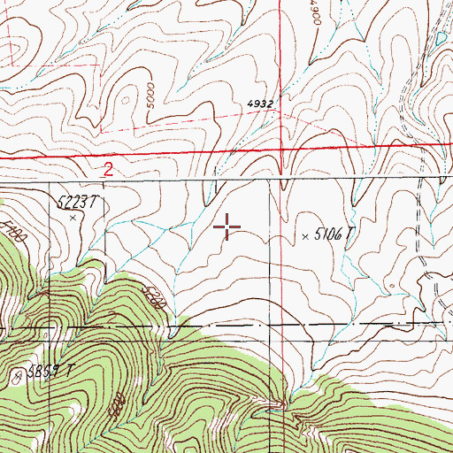 Topographic Map of 11N14E02AA__01 Spring, MT