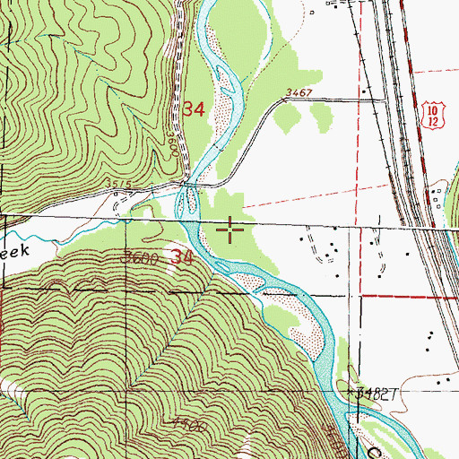 Topographic Map of 12N17W34DCAD01 Well, MT