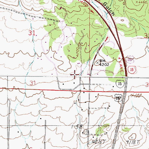 Topographic Map of 12N03W31DDAC01 Well, MT