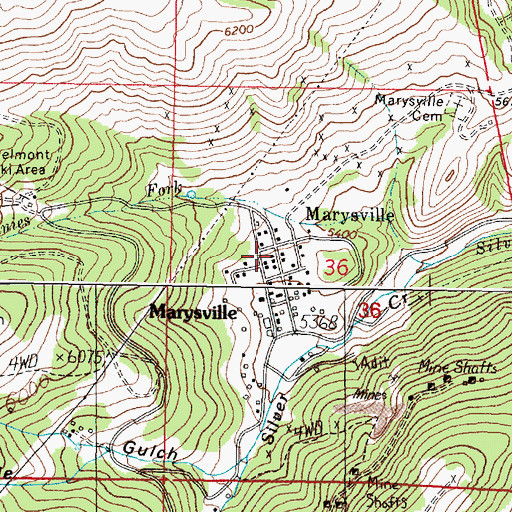 Topographic Map of 12N06W36BDCB01 Well, MT