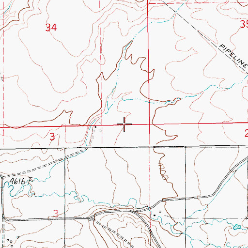 Topographic Map of 11N16E03AA__01 Well, MT