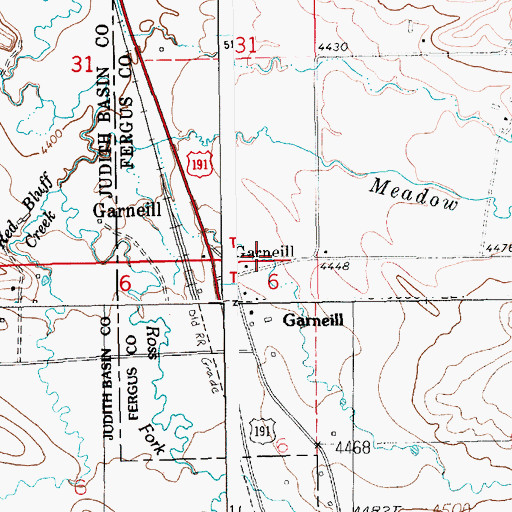 Topographic Map of 11N16E06AA__01 Well, MT
