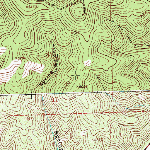 Topographic Map of 11N23W07ABDB01 Spring, MT