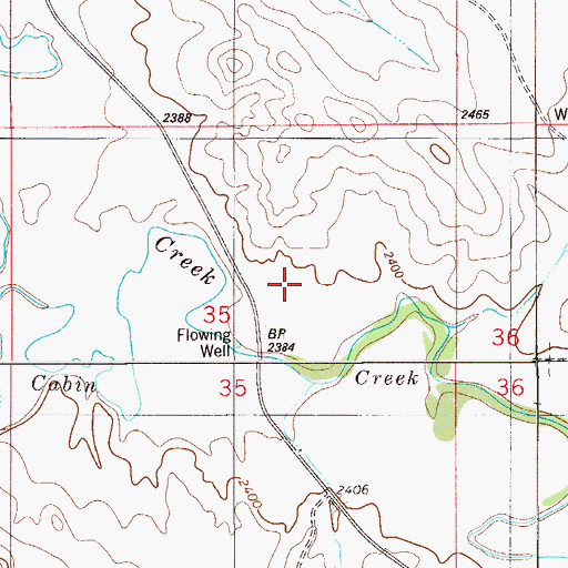 Topographic Map of 12N55E35AC__01 Well, MT