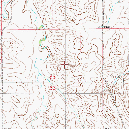 Topographic Map of 12N55E33AC__01 Well, MT