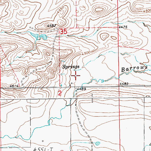 Topographic Map of 12N15E35DC__01 Well, MT