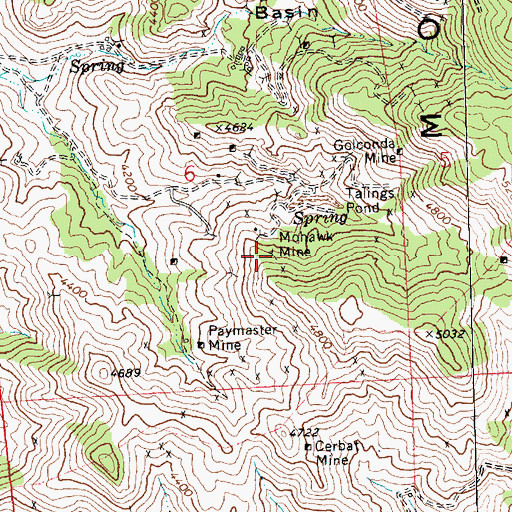 Topographic Map of Mohawk Mine, AZ