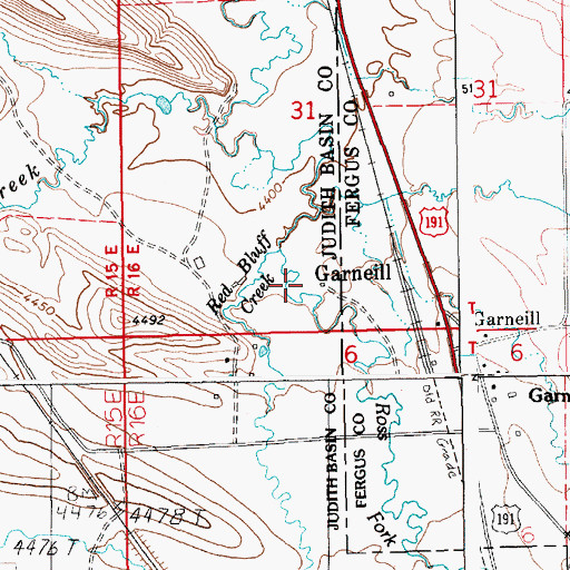 Topographic Map of 12N16E31CD__01 Well, MT