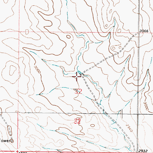 Topographic Map of 12N45E32ACBC01 Well, MT