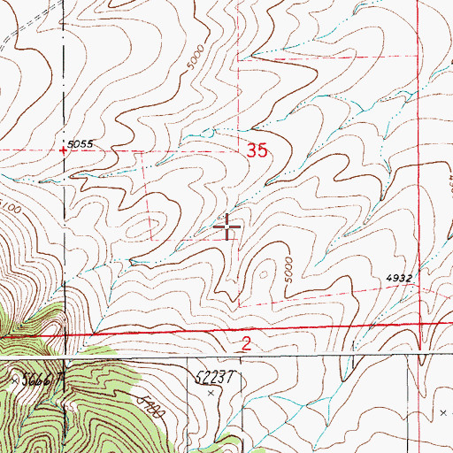 Topographic Map of 12N14E35CA__01 Spring, MT