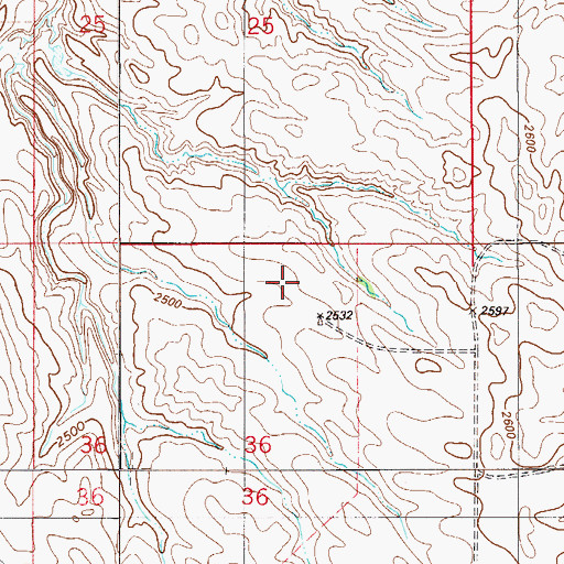 Topographic Map of 12N54E36AB__01 Well, MT