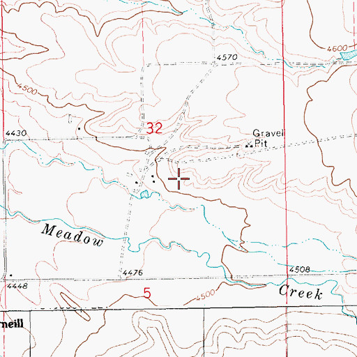 Topographic Map of 12N16E32DB__01 Well, MT