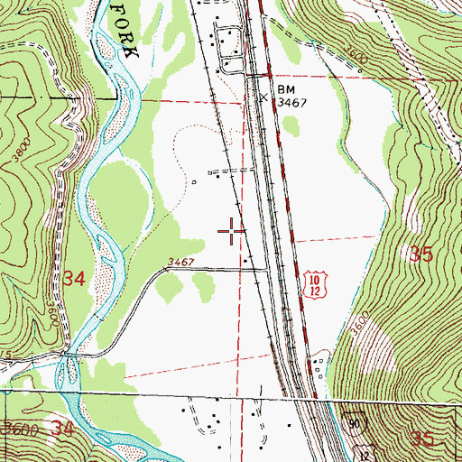 Topographic Map of 12N17W35CBBB02 Well, MT