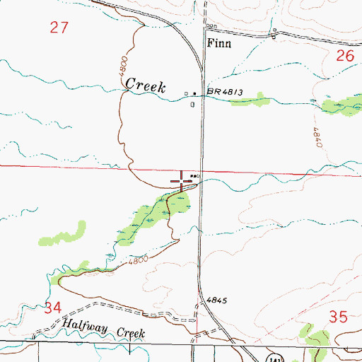 Topographic Map of 12N09W34AAAA01 Well, MT