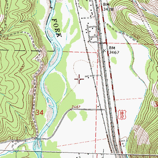 Topographic Map of 12N17W34AADC01 Well, MT