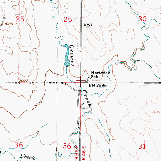 Topographic Map of 12N46E30CCCC01 Well, MT